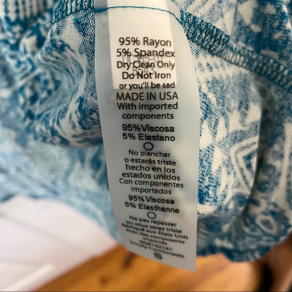 Teal and cream sheer Sarah duster - Picture 3 of 5